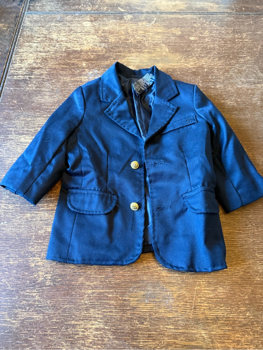 EUC Izod size 12 months navy blue blazer with gold buttons